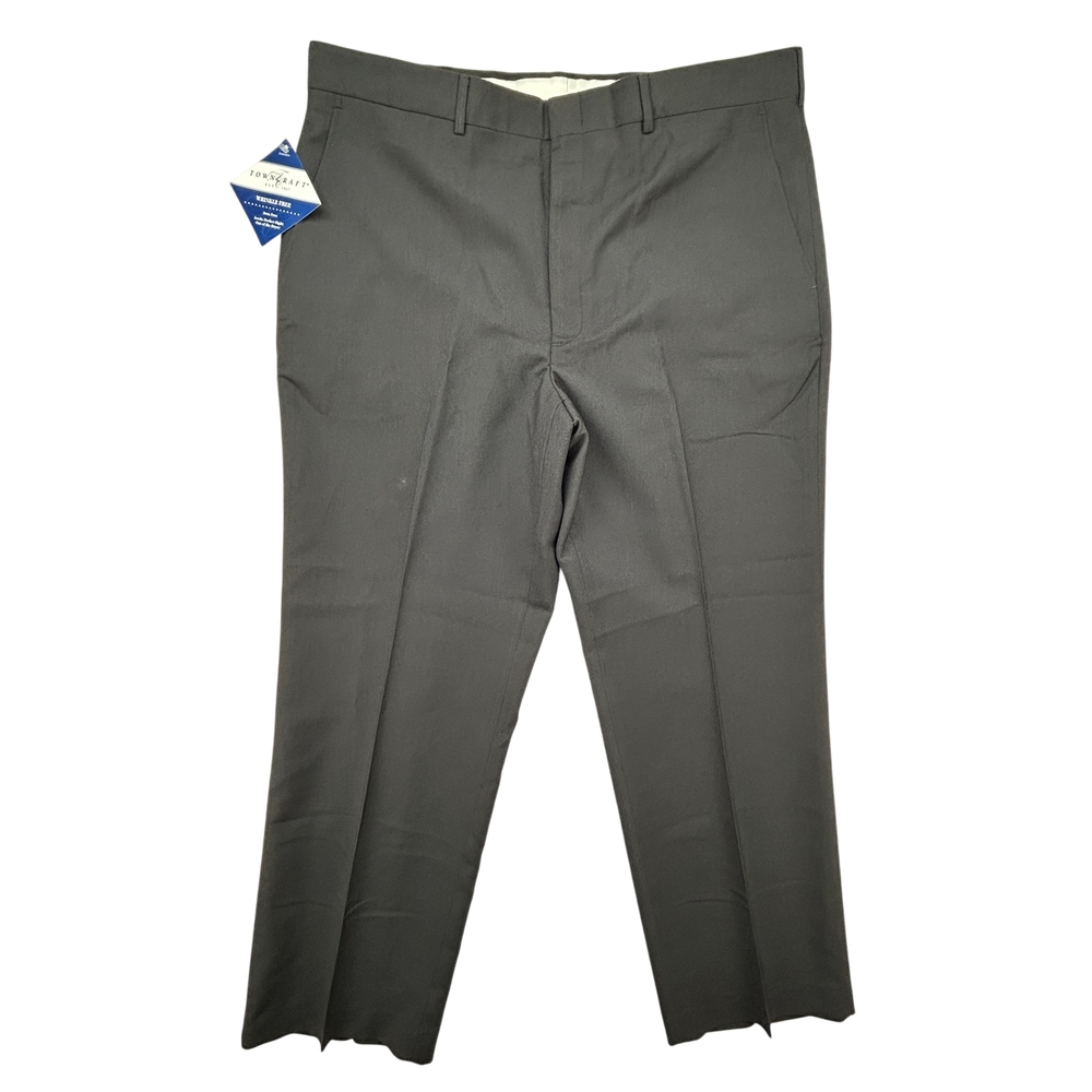 Towncraft Pants Mens 40x30 DPT 556 Wool Blend Dress Trousers Classic Formal New